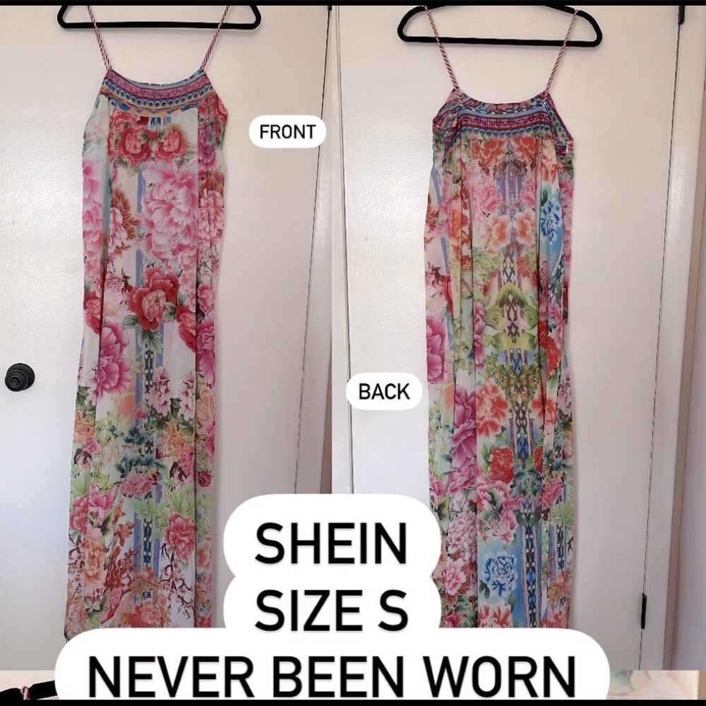 !!! NEVER BEEN WORN !!! Shein Flowy Patterned Maxi Dress